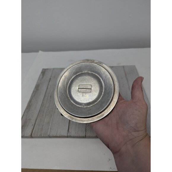 Vintage Aluminum Mirro #1 Safety Ring Pot Cover Round Metal Lid 5 1/4" - Picture 4 of 4